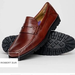 New!!  without box Robert Zur Dillon True Glove Penny Loafers Luggage Men’s 11m